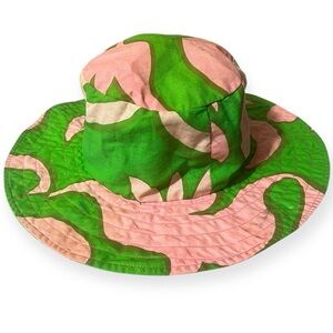 VTG Polly Hornburg by Calypso Bermuda Wide Brim Cotton Sun Hat Vintage